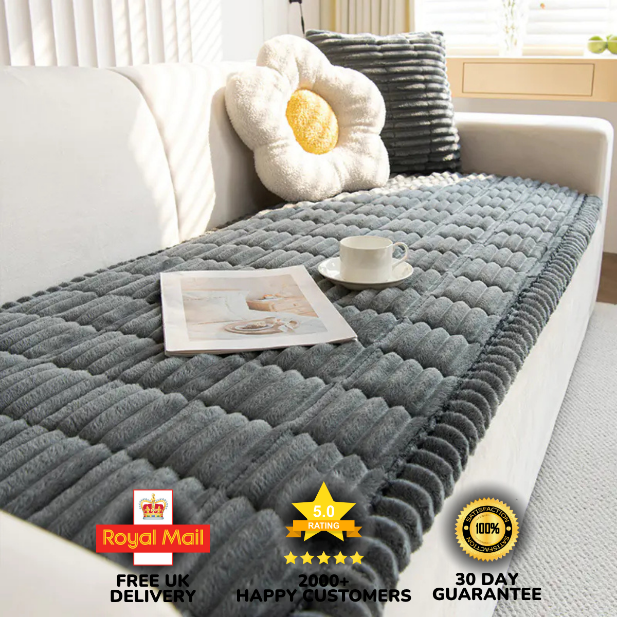 PawLounge™ – Quilted Cozy Sofa Cover