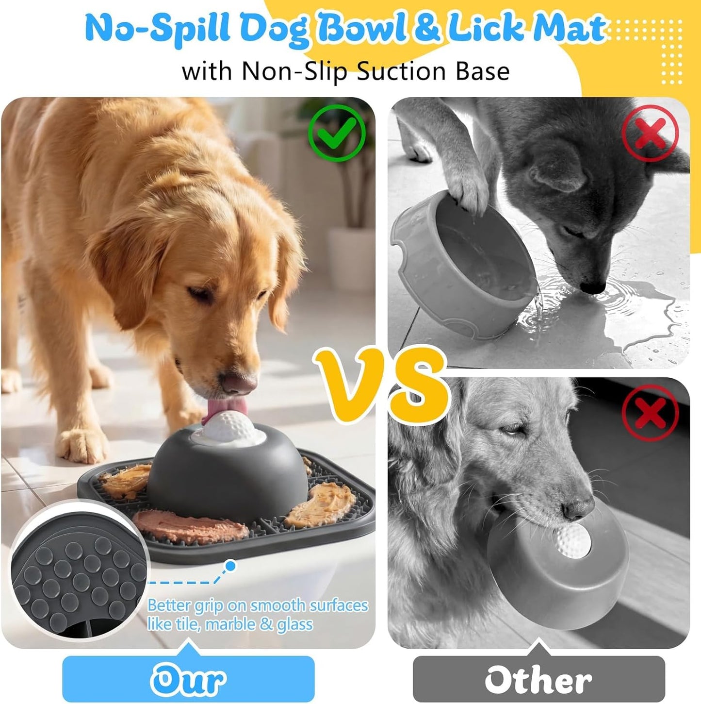 PawFeast™ 2-in-1 Slow Feeder Bowl & Lick Mat