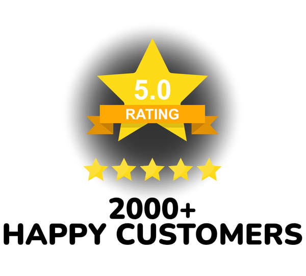 5.0 rating, 2000+ happy customers
